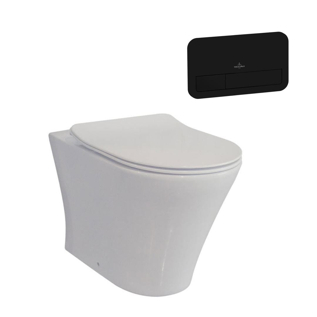 Villeroy & Boch O.Novo 2.0 S-Trap DirectFlush Wall Faced Toilet incl/Slim Seat & VB Cistern Package