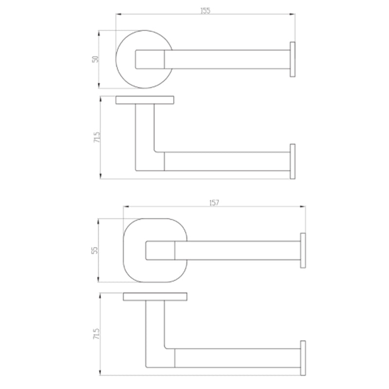 Villeroy & Boch Architectura Right Hand Toilet Roll Holder - Chrome
