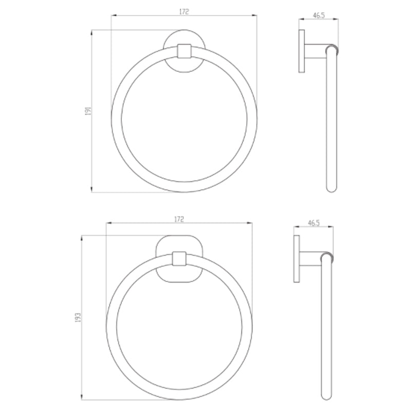 Villeroy & Boch Architectura Towel Ring - Brushed Gold